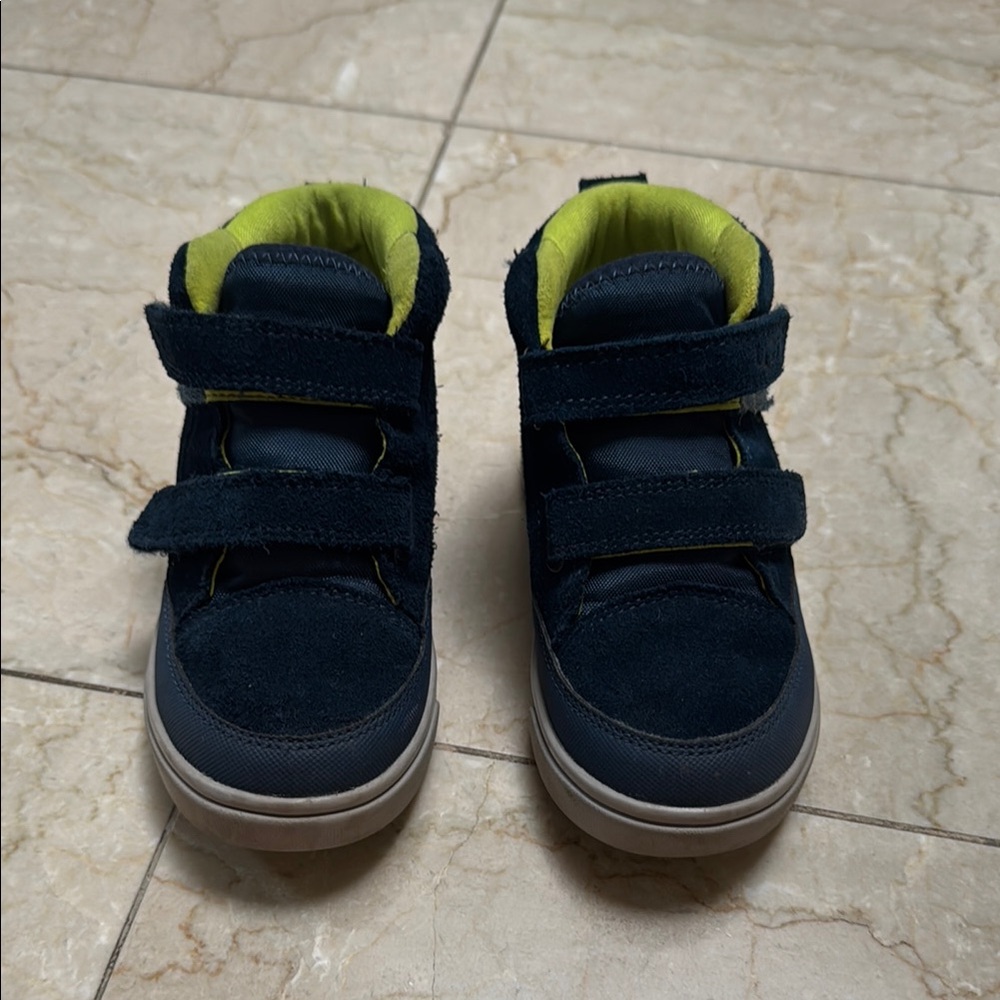 UGG Kids Navy and Lime Sneakers, weather proof